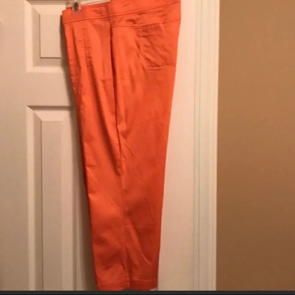 JM Collection Size 8 Capris Orange - Picture 2 of 7